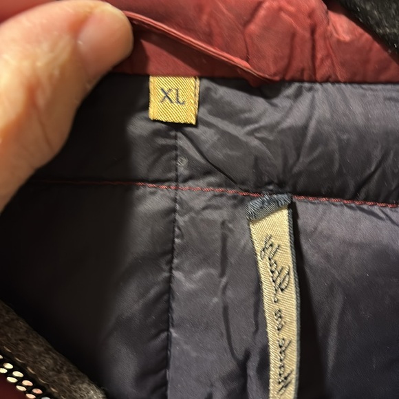 FAY ITALY LADIES BURGUNDY GRAY DOWN QUILT JACKET - Picture 4 of 14